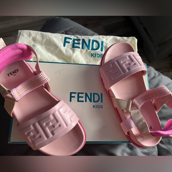 Fendi Other - Fendi Kids Light Pink Logo Sandals